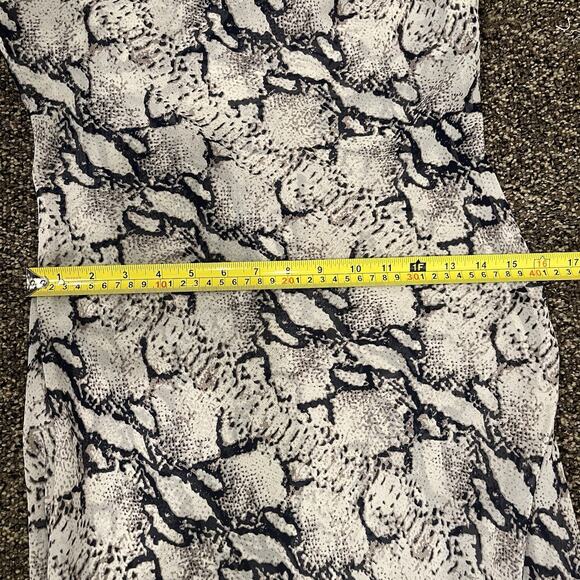 Super Down Dina Draper Sheer Chiffon Maxi Dress Snake Print Medium - Picture 15 of 16